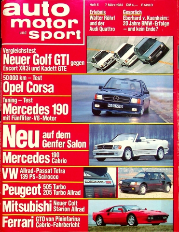 Deckblatt Auto Motor und Sport (05/1984)